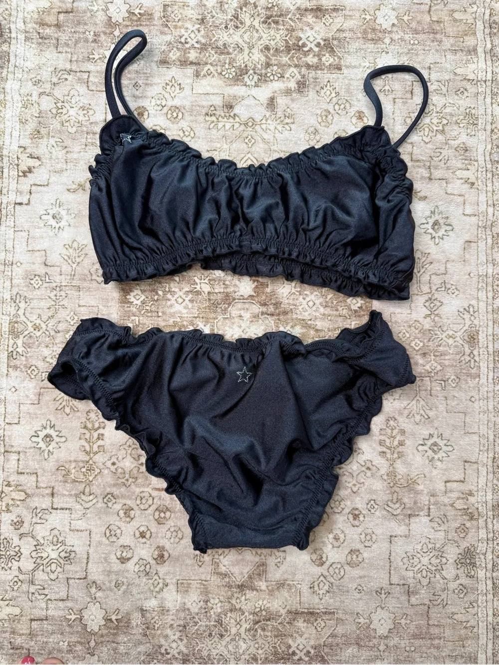 Frankie’s Bikinis Arabelle Shine Bralette Bikini Set nwot